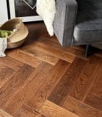 Honey Glazed Oak Herringbone Brushed & UV Lacquered 120mm x 15mm Engineered Parquet Wood Flooring