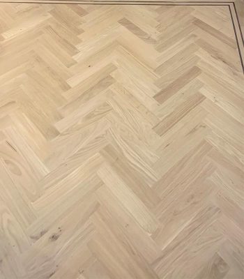 Unfinished Oak Herringbone - 70mm x 11mm x 350mm Engineered Parquet Wood Flooring