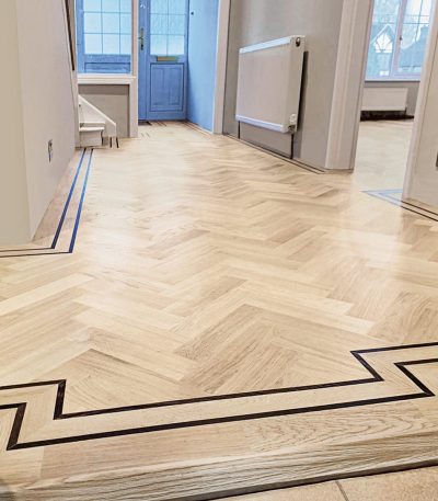 Unfinished Prime Oak Herringbone - 70mm x 22mm x 280mm Solid Parquet Wood Flooring