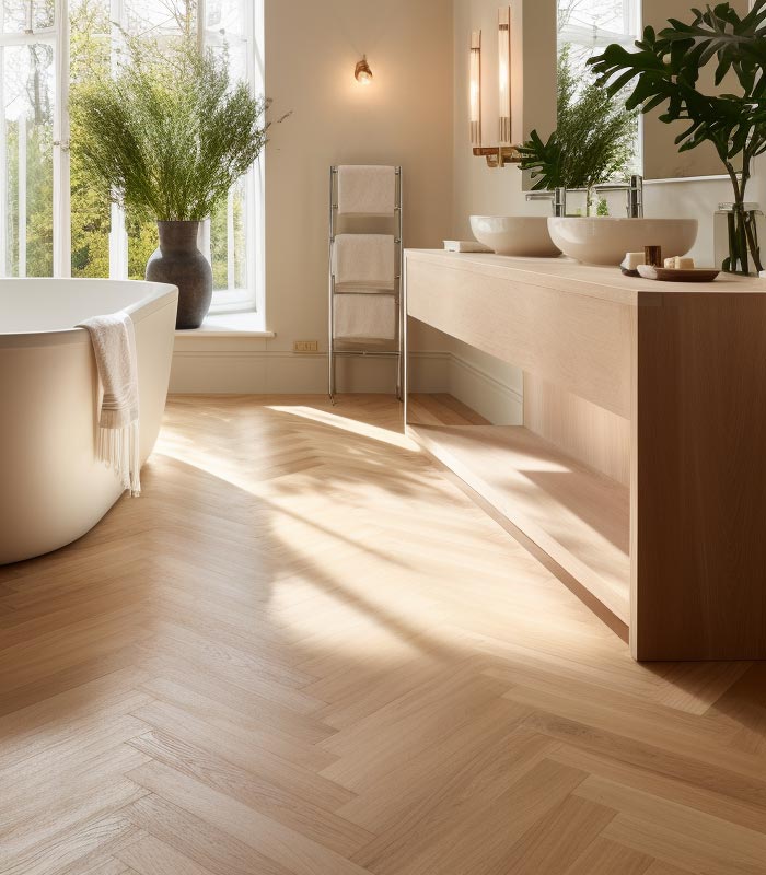 Unidrop Britannia Oak Herringbone, 5.5mm - SPC Rigid Core Click System Vinyl Flooring Unidrop Britannia Oak Herringbone, 5.5mm - SPC Rigid Core Click System Vinyl Flooring
