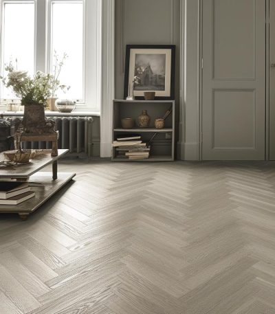 Unidrop Dockside Oak Herringbone, 5.5mm - SPC Rigid Core Click System Vinyl Flooring