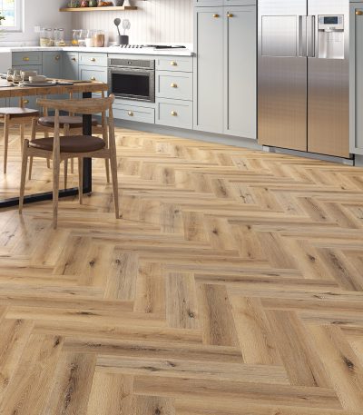 Cartmel Bliss Herringbone, 5.5mm - SPC Rigid Core Click Vinyl Flooring