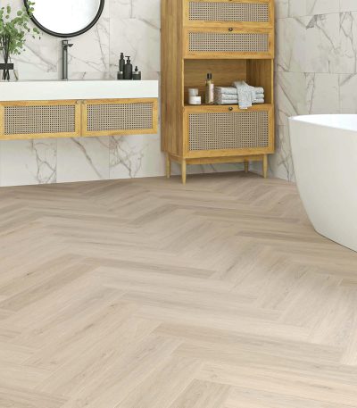 Portloe Oasis Herringbone 5mm SPC LVT Click Flooring