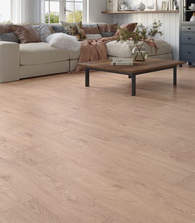 Prestige Macadamia Oak Plank 12mm AGT Laminate Click Flooring