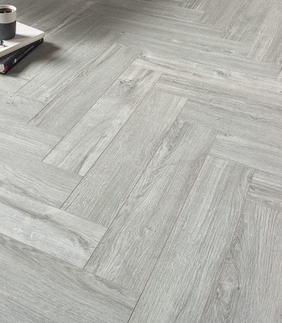 Surrey Silver Herringbone SPC Rigid Core Click Vinyl Flooring