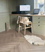 Active Grey Oak Herringbone, Brushed & UV Lacquered - 150mm x 14mm Engineered Click Wood Parquet Floor