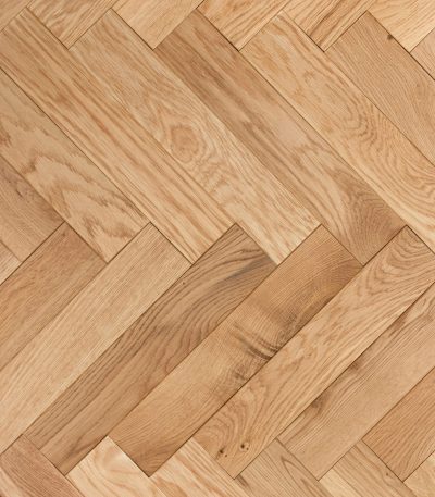 Heritage Natural Oak Herringbone UV Lacquered 70mm x 18mm Solid Parquet Wood Flooring