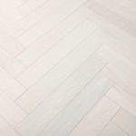Snow Scene Oak Herringbone Brushed & Lacquered 90mm x 14mm Engineered Parquet Wooden Flooring