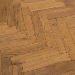 Soft Mahogany Oak Herringbone Brushed & UV Oiled 70mm x 18mm Solid Parquet Wood Flooring