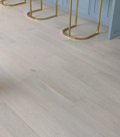 White Fumed Cream Oak Plank, Brushed & UV Oiled - 150mm x 14mm Engineered Wood Flooring