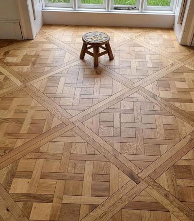 Natural Oak Versailles Panel, Brushed & UV Oiled – 800mm x 20mm Engineered Parquet Wood Flooring