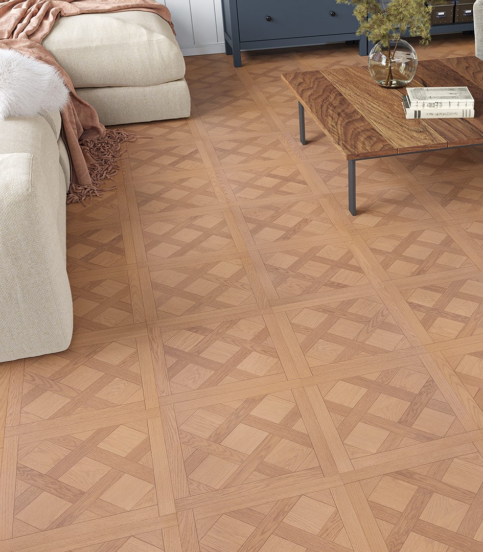 Deep Blonde Oak Versailles Panel, 12mm - Laminate Click Flooring Deep Blonde Oak Versailles Panel, 12mm - Laminate Click Flooring