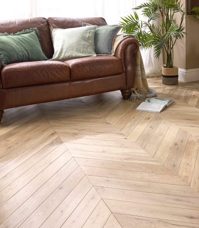 Bare Timber Oak Oiled 90mm x 15mm Chevron Engineered Wood Flooring