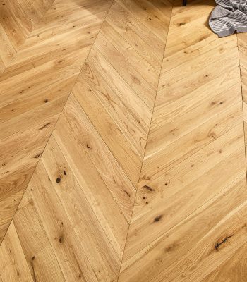 Classic Oak Brushed & UV Lacquered 90mm x 15mm Chevron Engineered Wood Flooring