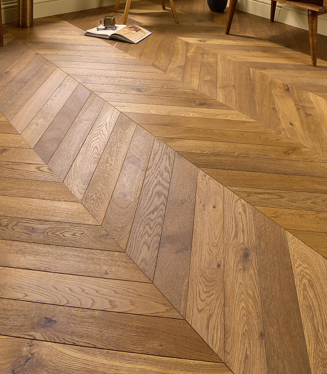 Smoked Oak Brushed & Oiled 90mm x 15mm Chevron Engineered Wood Flooring Smoked Oak Brushed & Oiled 90mm x 15mm Chevron Engineered Wood Flooring