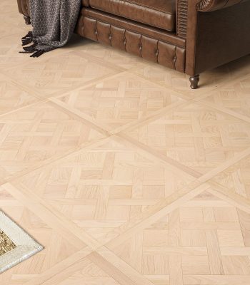 Invisible Oak Versailles Panel, Brushed & UV Oiled – 600mm x 14mm Engineered Parquet Wood Flooring