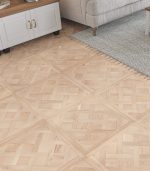 Unfinished Oak Versailles Panel, Brushed - 600mm x 14mm Engineered Parquet Wood Flooring