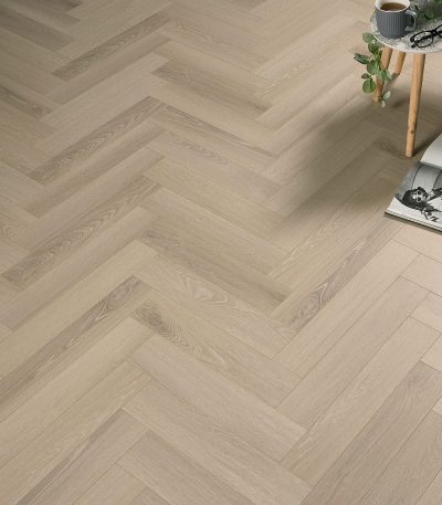 Soft Smoke Oak Herringbone 12mm Laminate Click Flooring