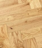 Classic Oak Brushed & Lacquered 90mm x 12mm Engineered Herringbone Wood Floor