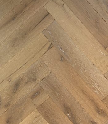 Brackenhill Distressed Oak Herringbone Brushed & Matt Lacquered 125mm x 15mm Engineered Parquet Wood Floor