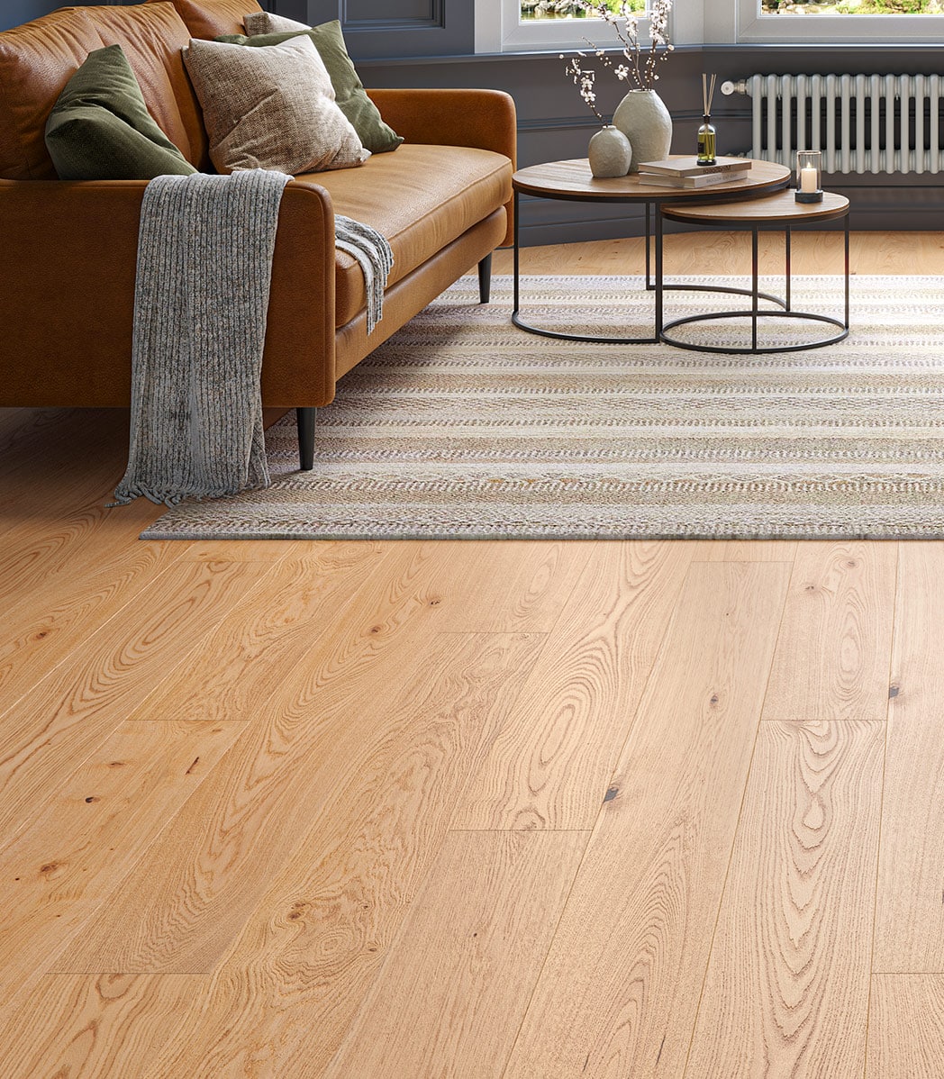 Natural Smooth Oak Plank UV Lacquered 190mm x 20mm Engineered Wood Flooring Natural Smooth Oak Plank UV Lacquered 190mm x 20mm Engineered Wood Flooring