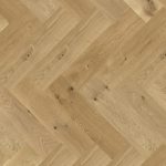 Natural Herringbone Brushed & Matt Lacquered Oak 150mm x 12mm Click Engineered Wood Flooring