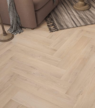 Crown Linenwood Oak Herringbone, 3mm - Glue Down LVT Flooring