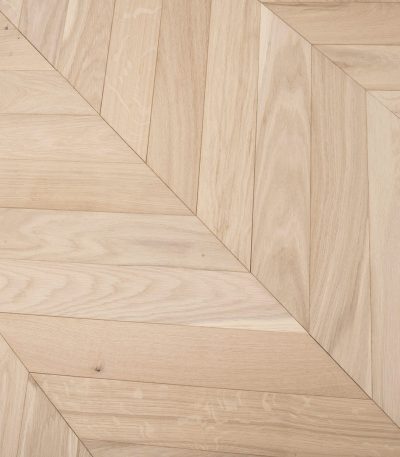 Unfinished Oak Chevron 90mm x 14mm Engineered Parquet Wood Flooring
