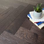 Dark Jacobean Oak Brushed & UV Oiled 90mm x 15mm Engineered Herringbone Wood Flooring