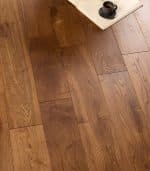 Double Smoked Oak Plank Brushed & Lacquered 150mm x 18mm Solid Wood Flooring