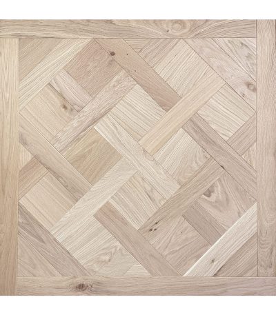 Unfinished & Brushed Oak Versailles Panel 800mm x 20mm Engineered Parquet Wood Flooring