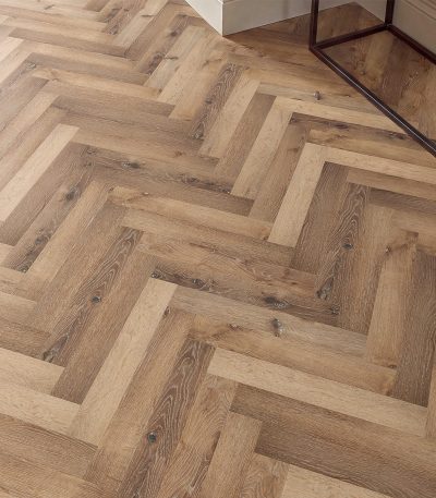 Sovereign Truffle Oak Herringbone 2.5mm Glue Down LVT Flooring